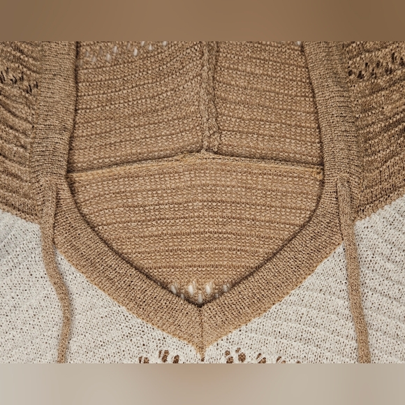 NWOT Women's Color Block Knit Hoodie Size XL - Picture 5 of 7